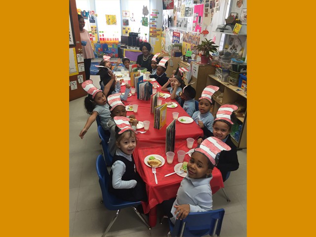 lunch time on Dr Seuse day-5